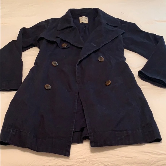 Navy Trench Peacoat - Picture 1 of 5